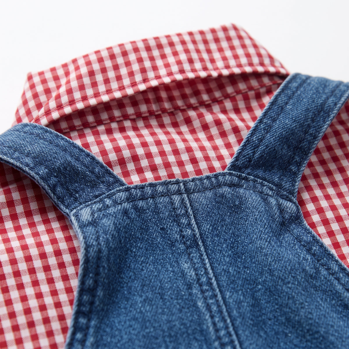 Overall Rabit Denim + Camisa Cuadros