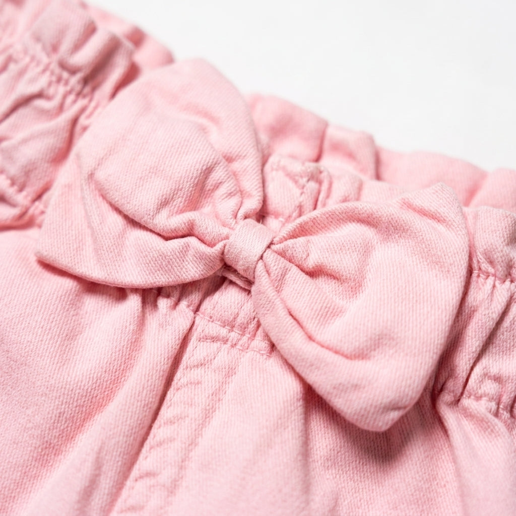 Blusita Lino Flowers + Short Moñito