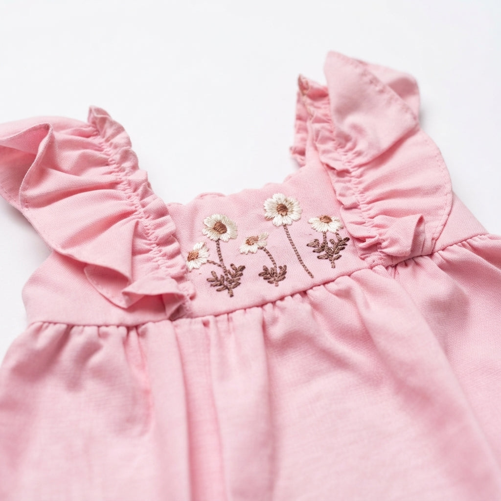 Vestido Flores Lino + Calzoncito