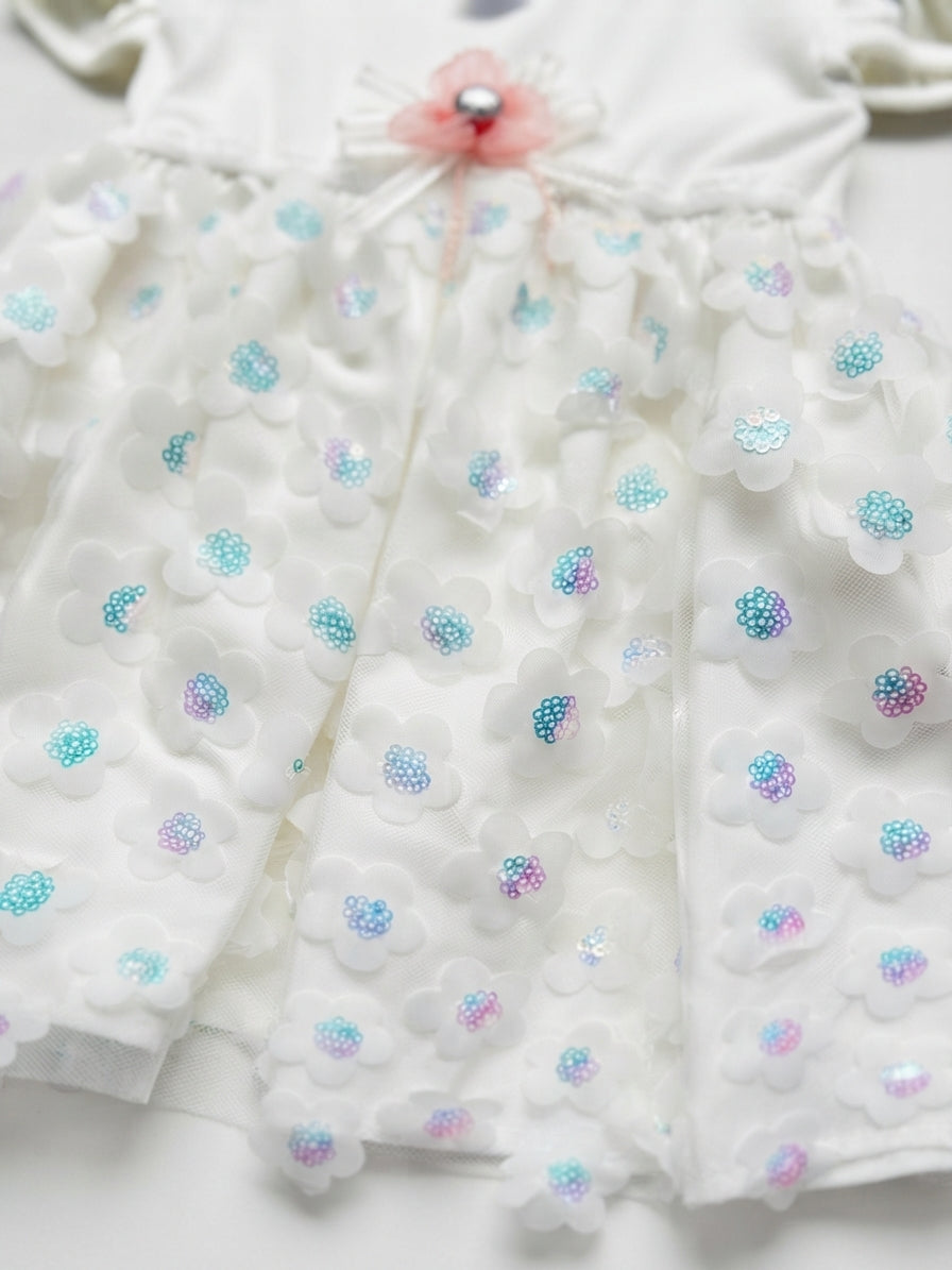 Vestido Flowers Glitter + Calzoncito