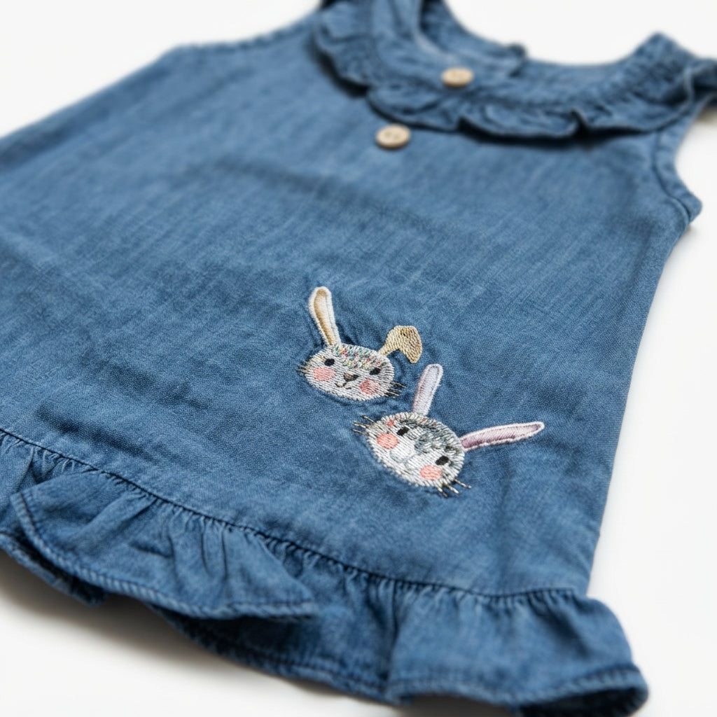Batica Conejitos Denim + Calzoncito