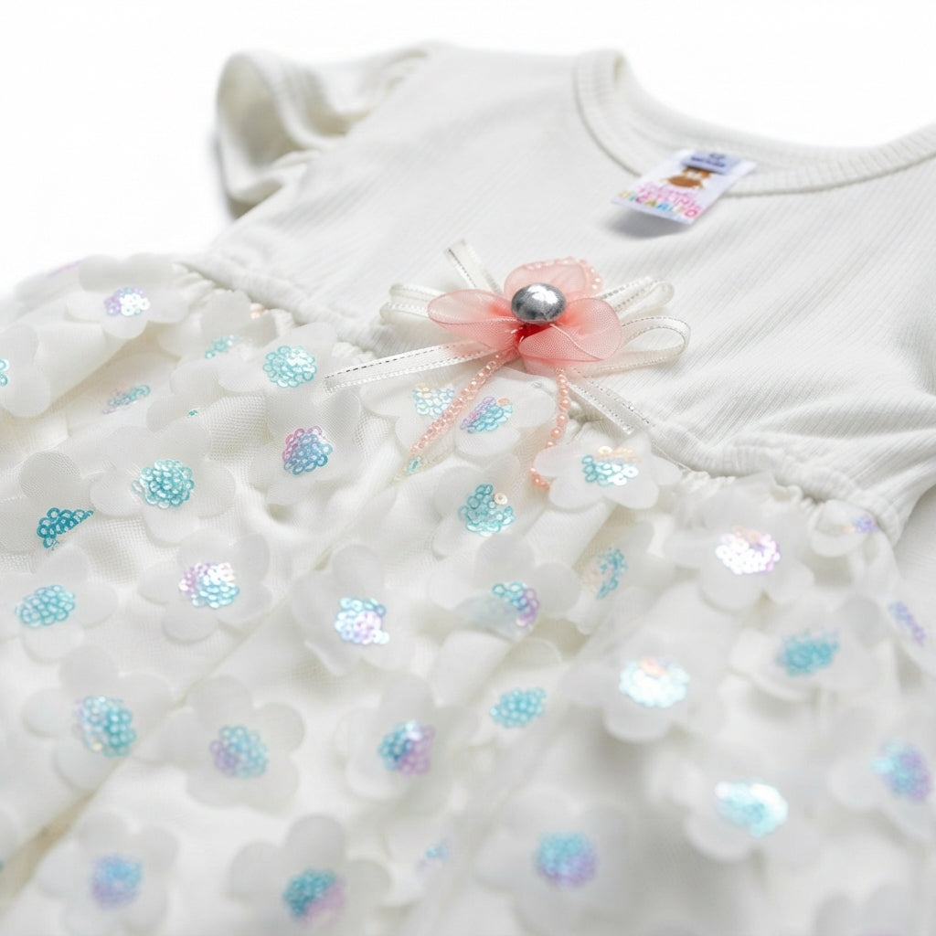Vestido Flowers Glitter + Calzoncito