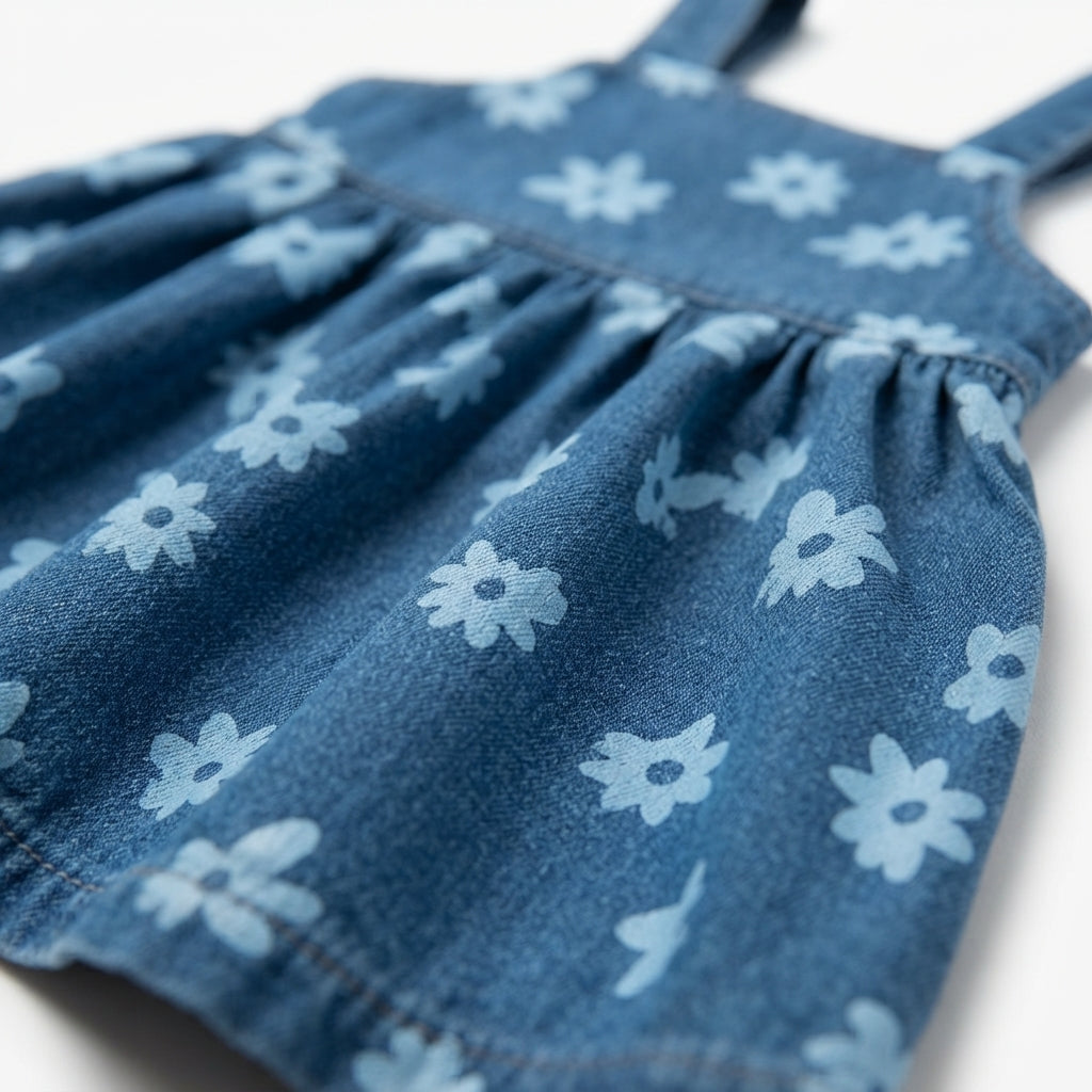 Vestido Flowers Denim + Calzoncito