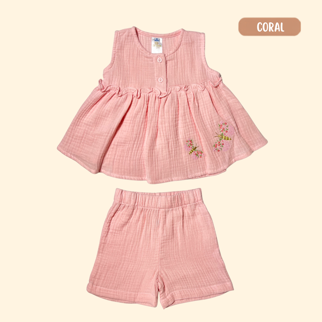 Blusita Mariposas + Short Lino