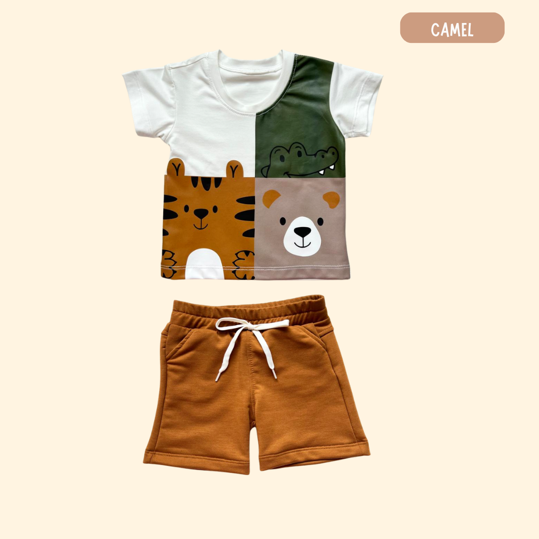 Camisa Estampado + Bermuda Burda