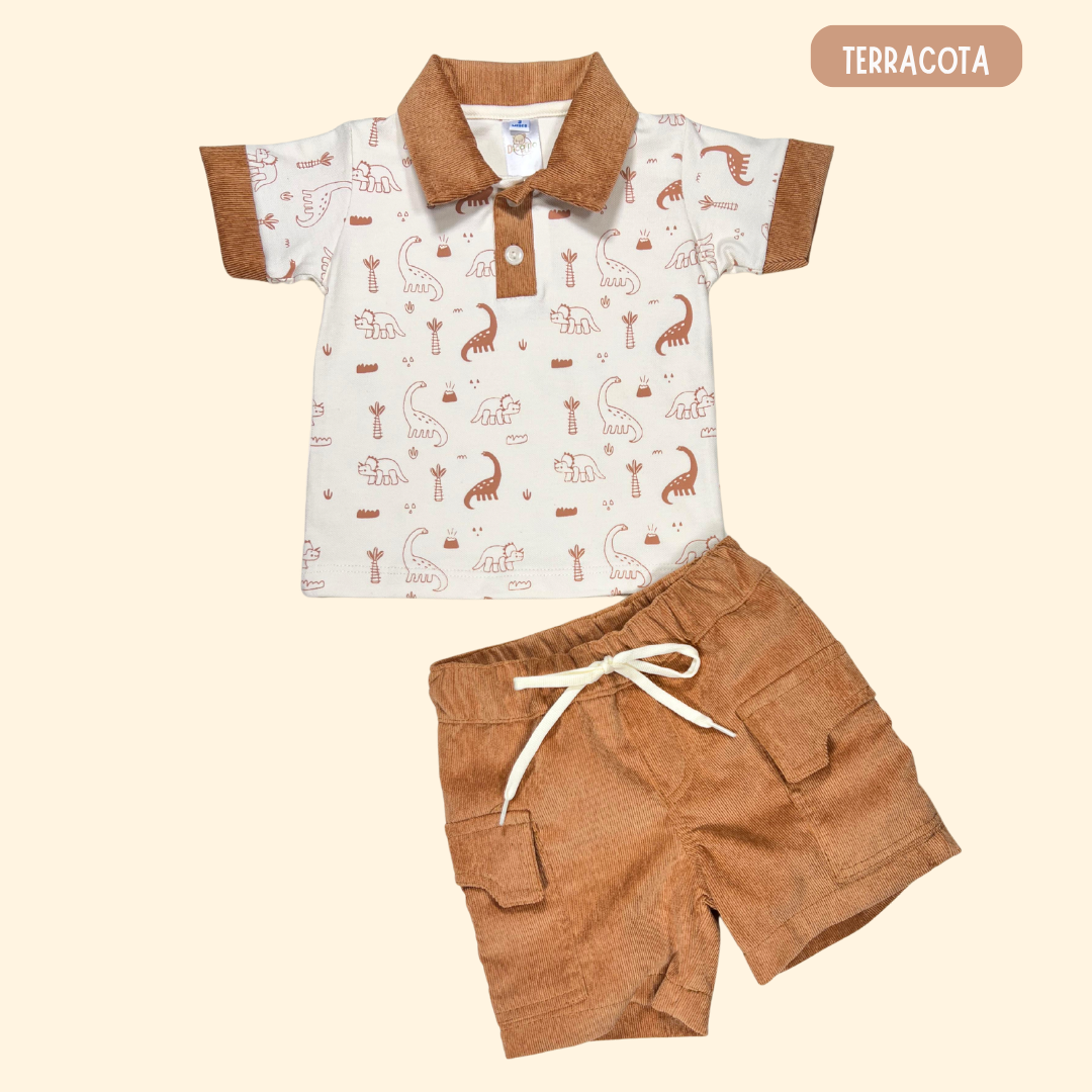 Polo Dinos + Bermuda Cargo Pana