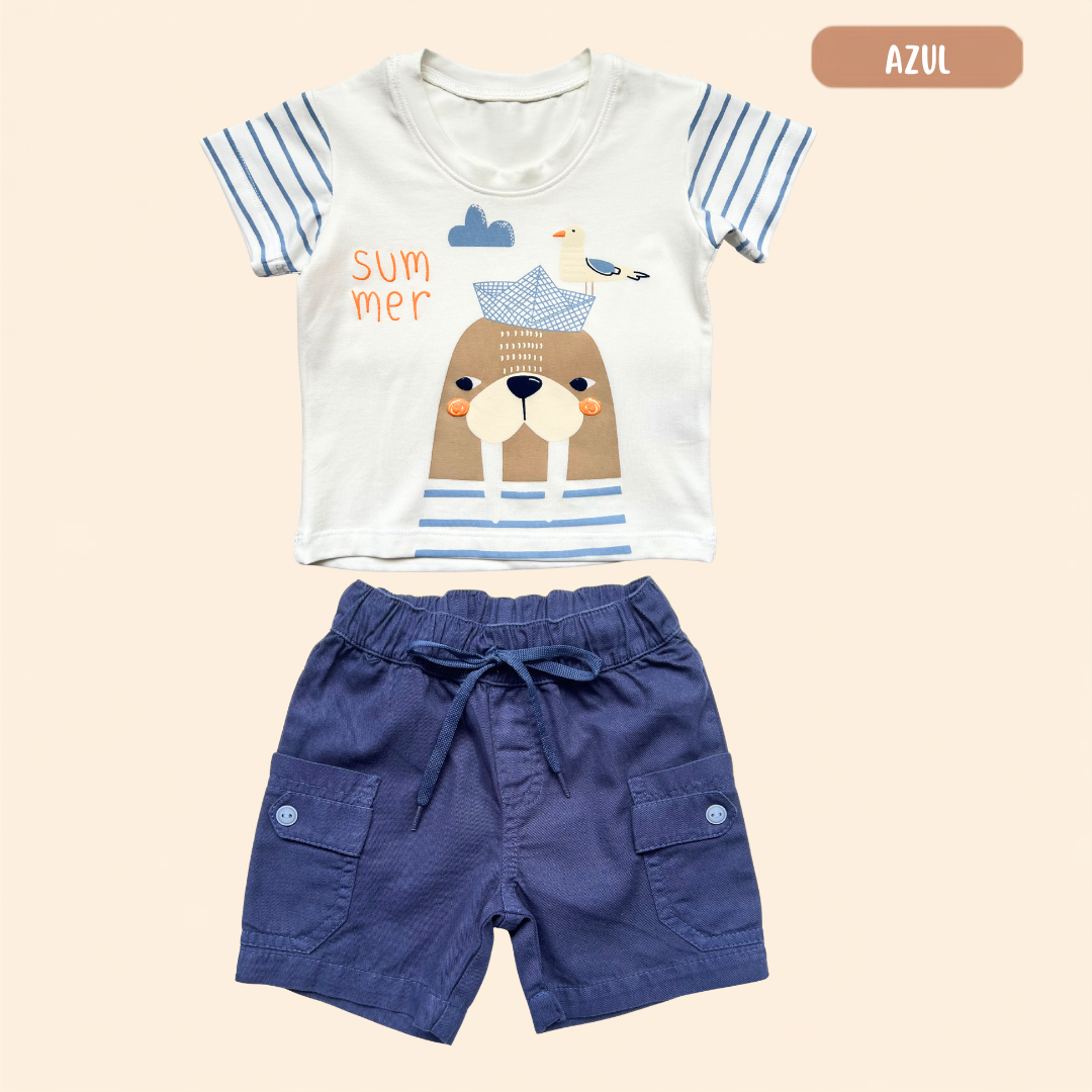 Camisa Summer + Bermuda Drill