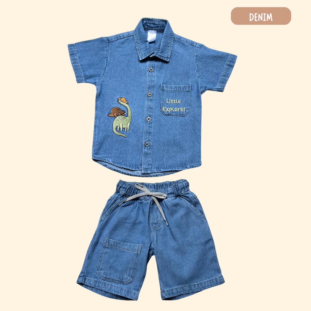 Camisa Explore + Bermuda denim