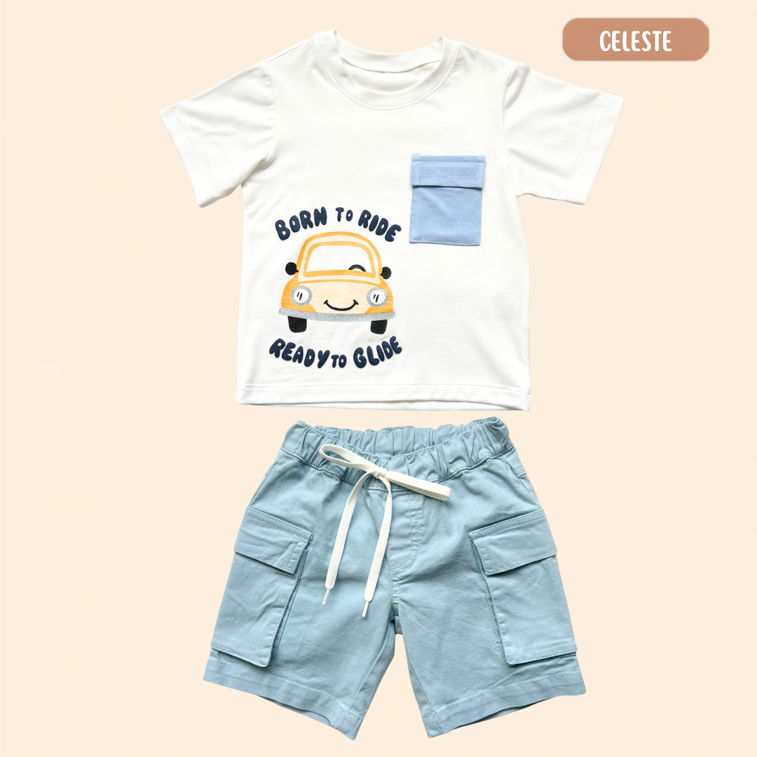 Camisa Carrito + Bermuda Drill