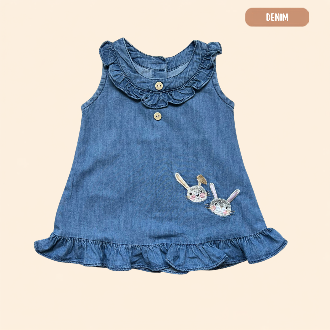 Batica Conejitos Denim + Calzoncito