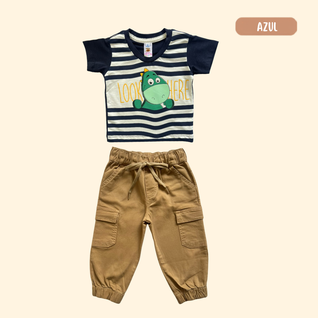 Camisa Dino Rayitas + Jogger