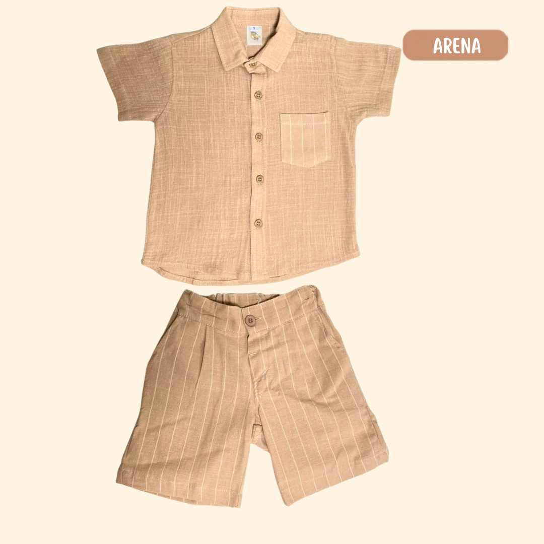 Camisa Manga Corta + Bermuda Lino