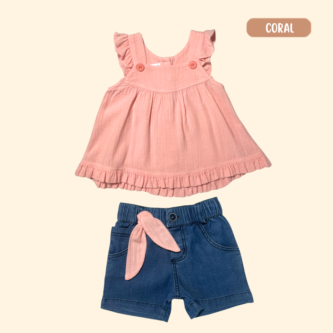 Blusita Lino + Short Denim