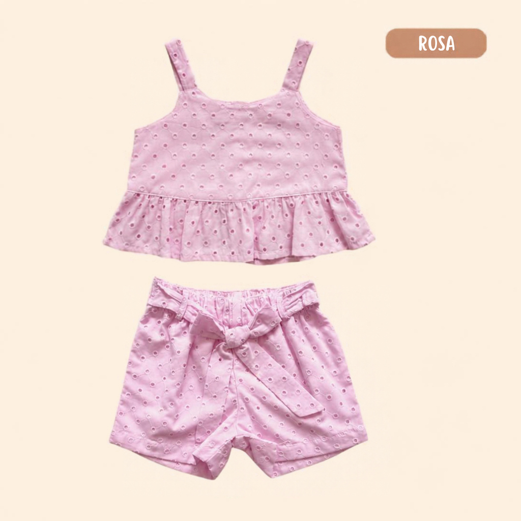 Blusita Tiras + Short Moño Ojalillo