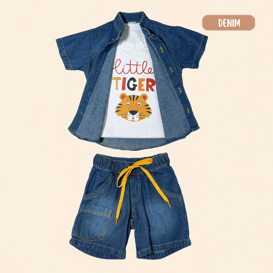 Set 3 piezas Tiger Denim