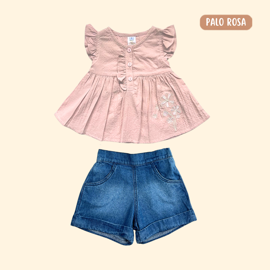 Blusita Mariposas + Short Denim