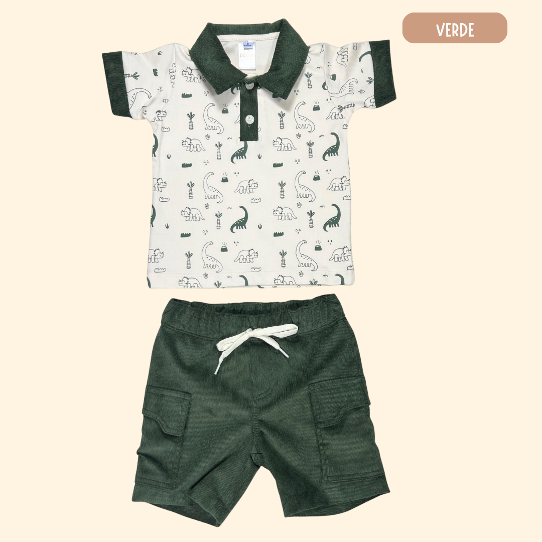 Polo Dinos + Bermuda Cargo Pana
