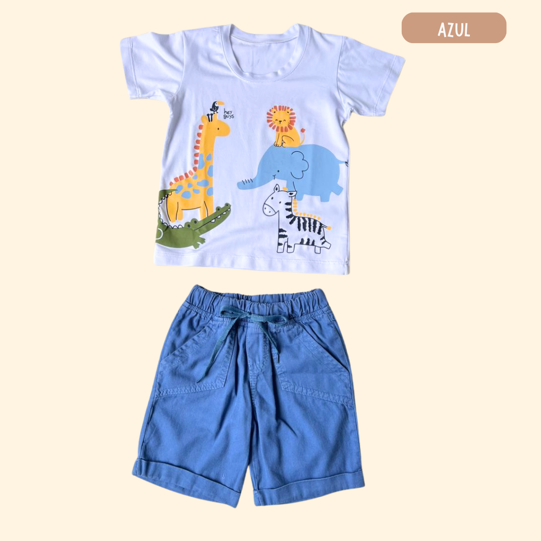 Camisa Safari + Bermuda Drill