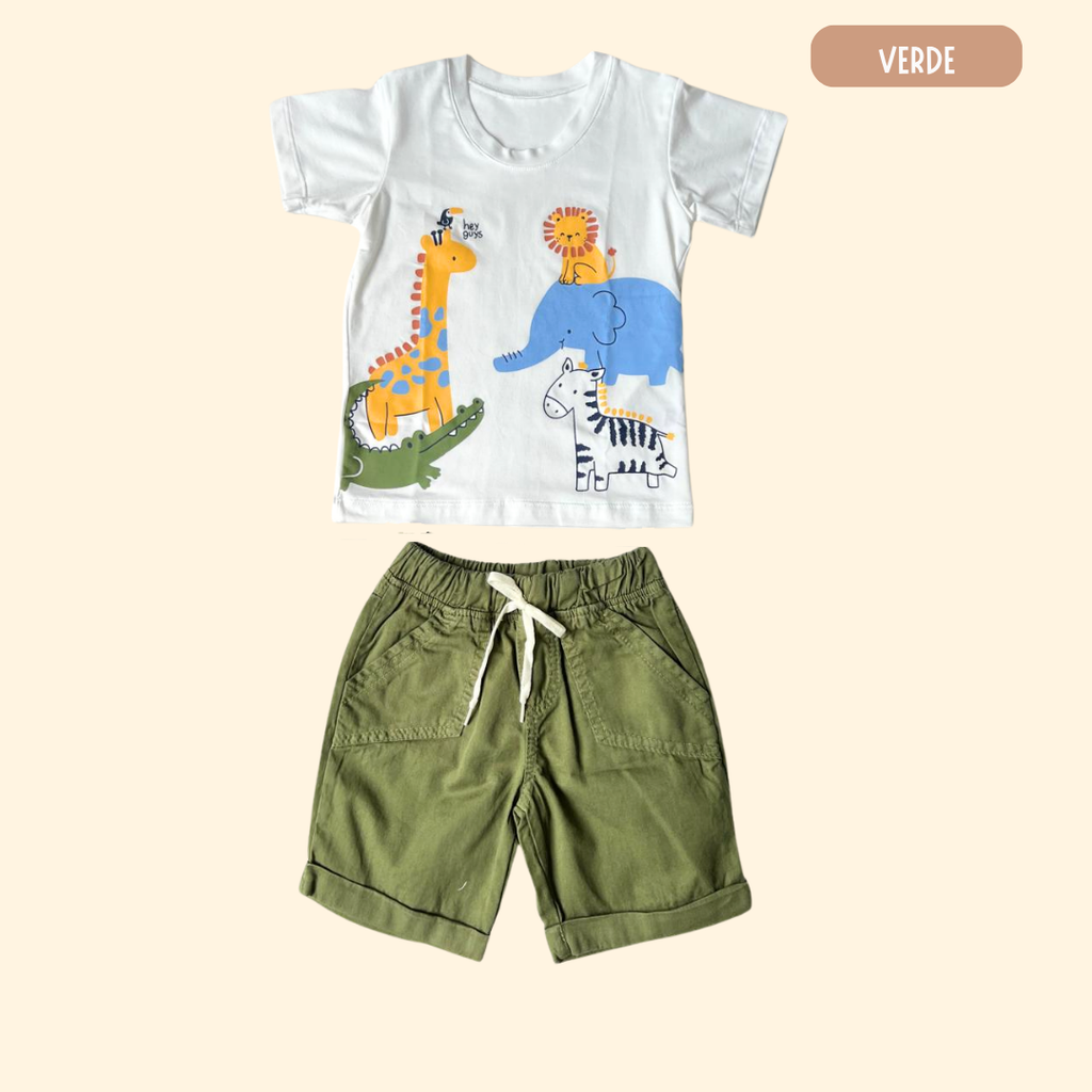Camisa Safari + Bermuda Drill