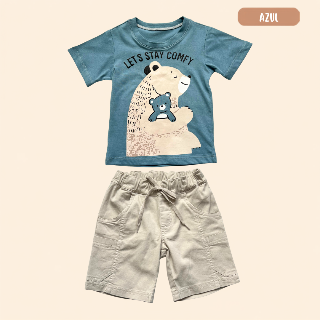 Camisa Oso Polar + Bermuda Drill