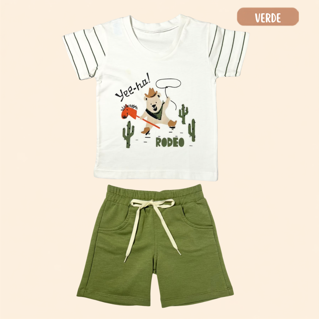 Camisa Rodeo + Bermuda Burda