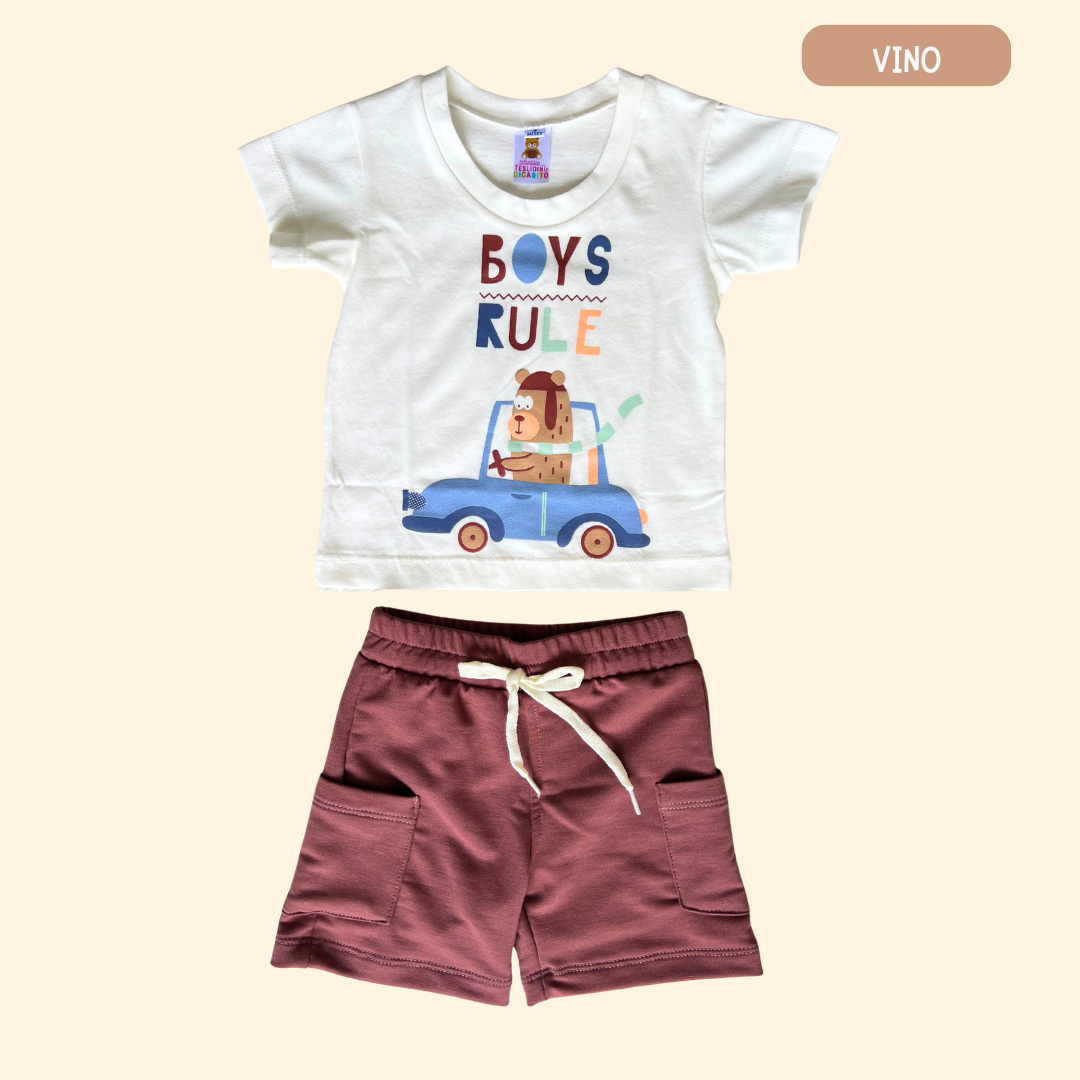 Camisa Osito + Bermuda Burda