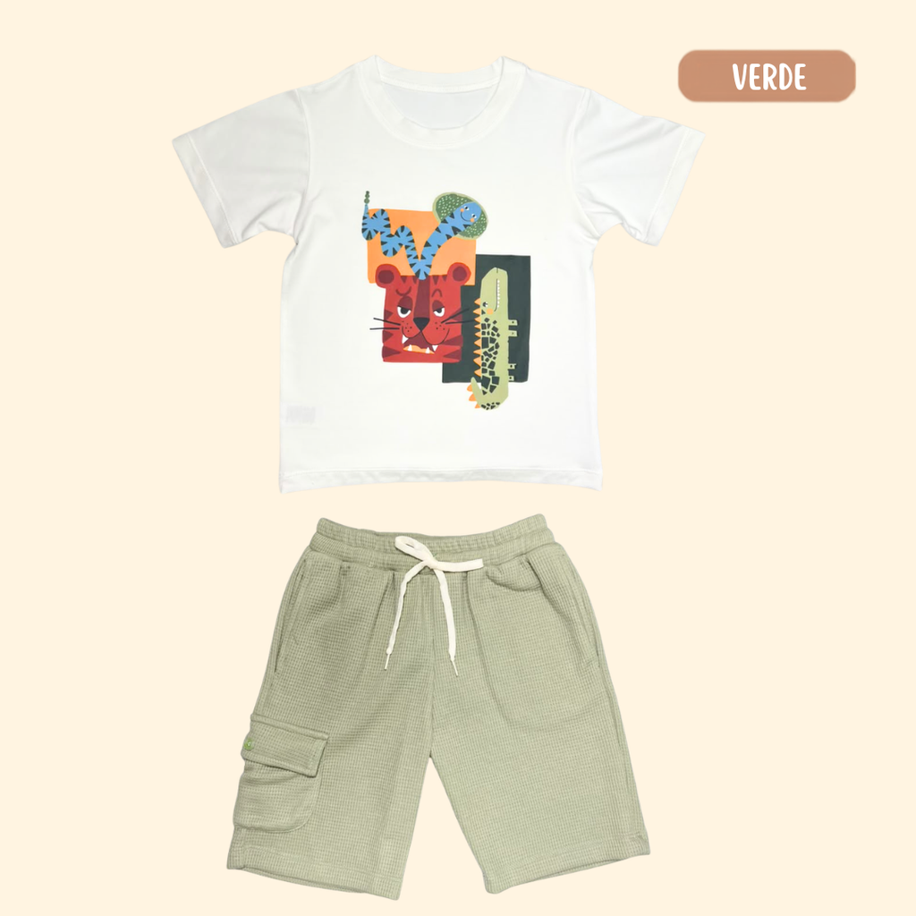 Camisa Estampado Selva + Bermuda