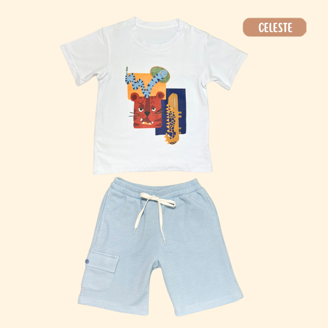 Camisa Estampado Selva + Bermuda
